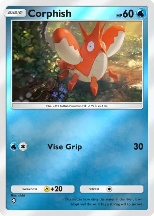 Corphish card front