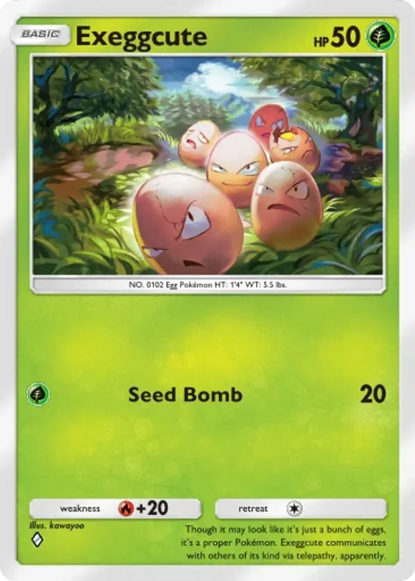Exeggcute card front