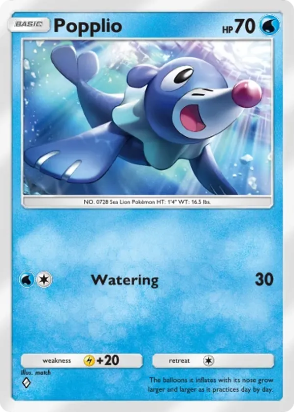 Popplio card front