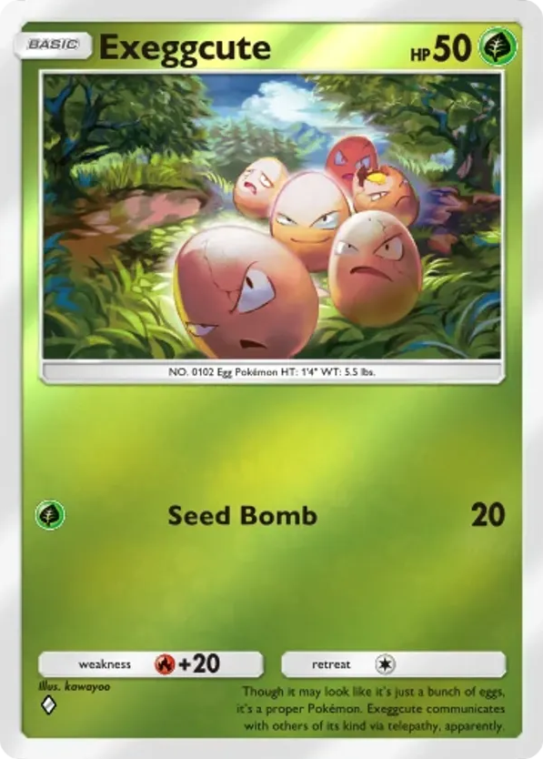 Exeggcute card front
