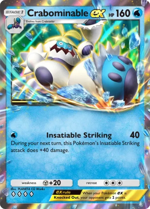 Crabominable ex card front