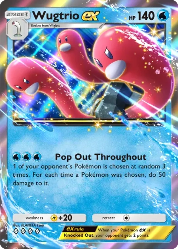 Wugtrio ex card front
