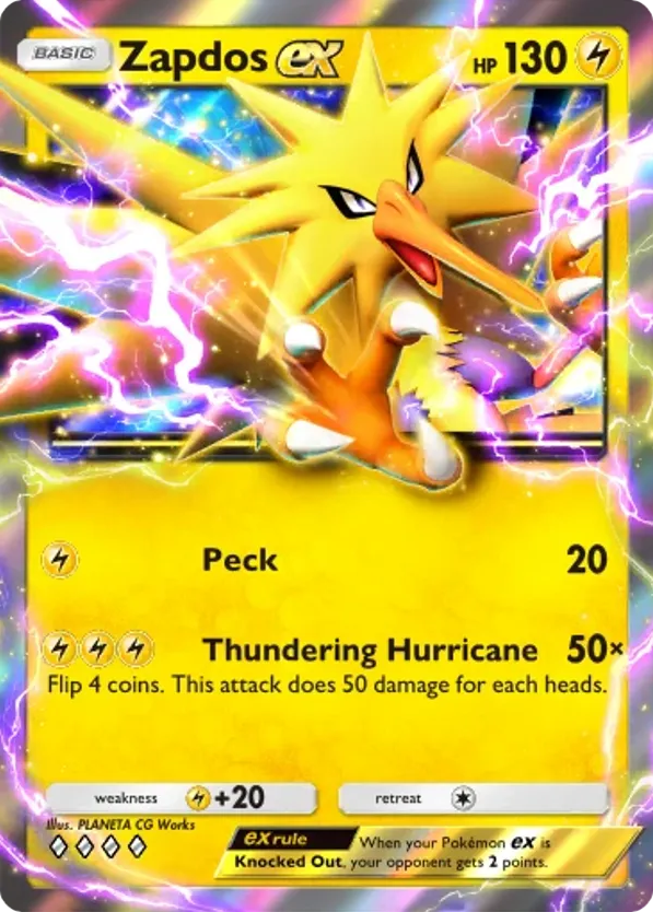 Zapdos ex card front