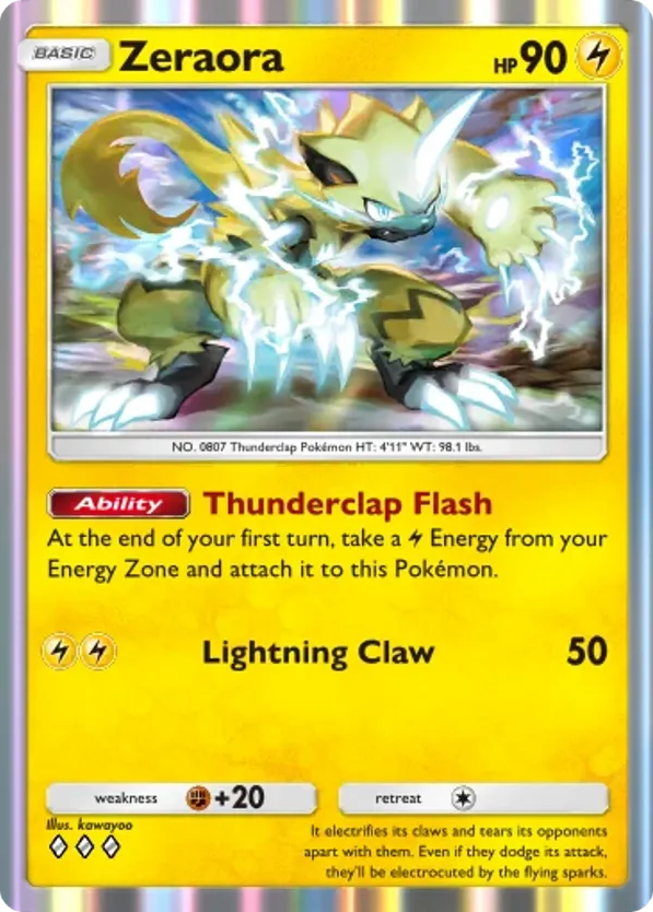 Zeraora card front