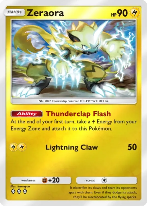 Zeraora card front