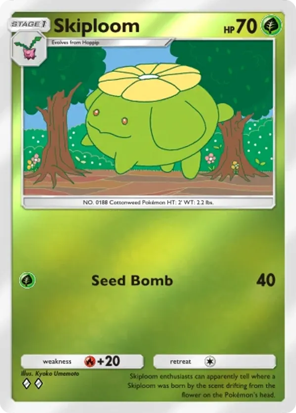 Skiploom card front