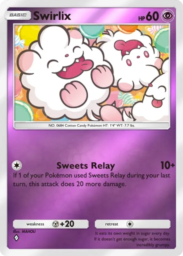 Swirlix card front
