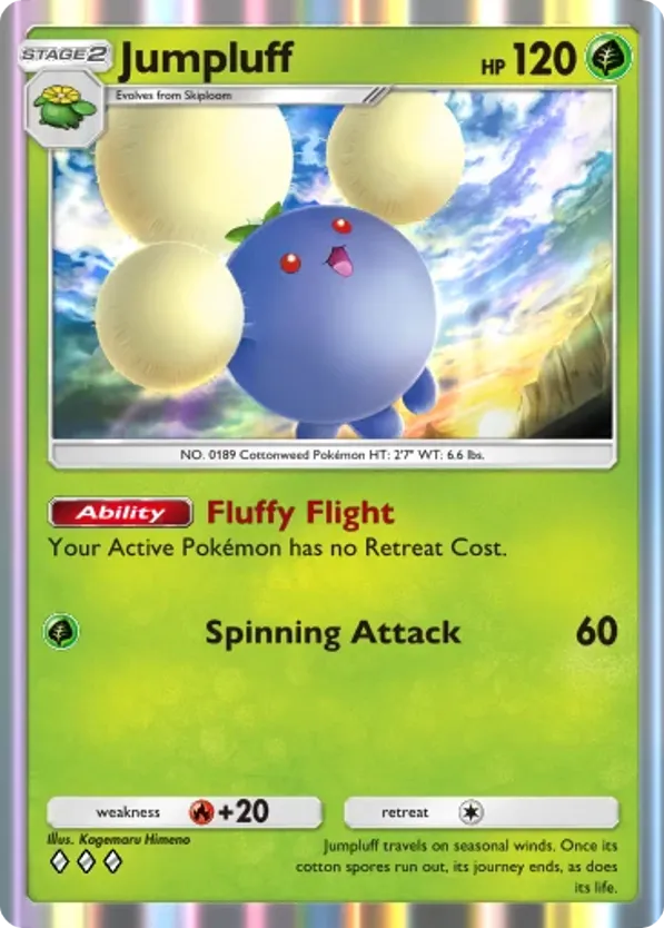 Jumpluff card front