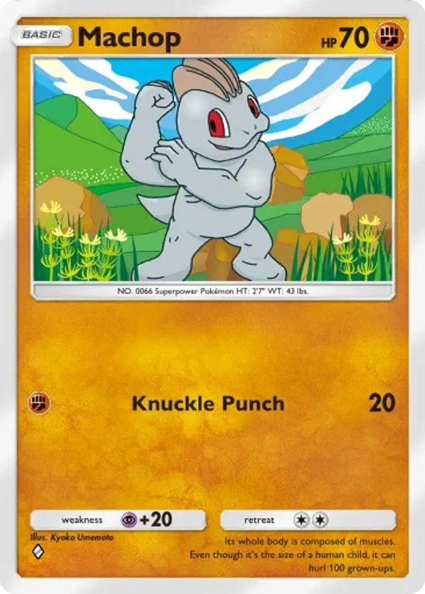 Machop card front