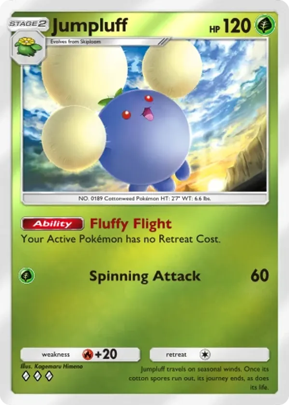 Jumpluff card front