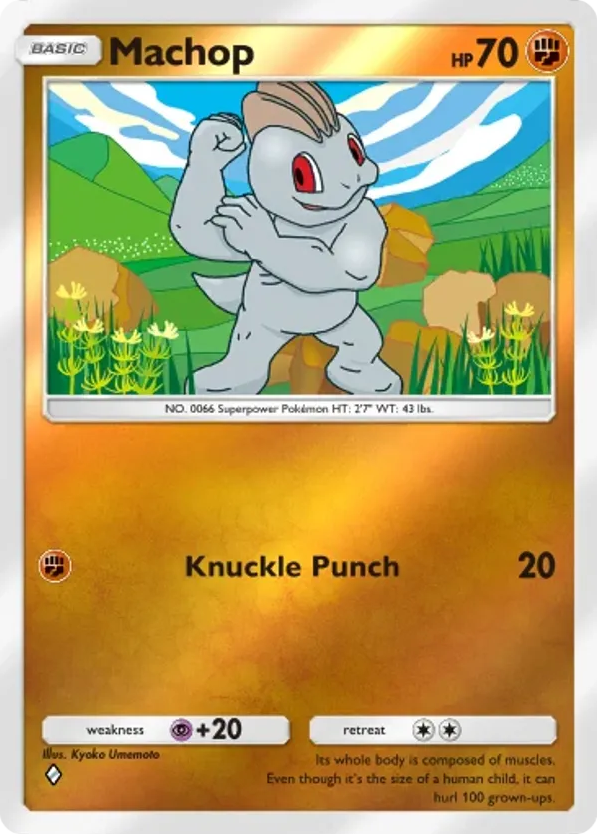 Machop card front