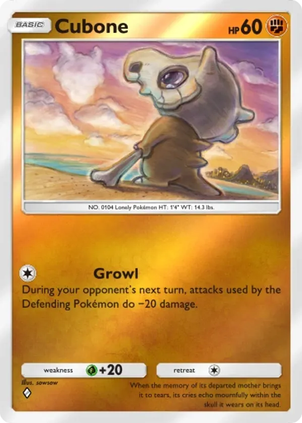 Cubone card front