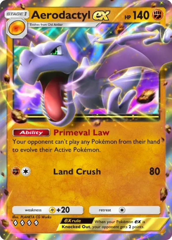 Aerodactyl ex card front