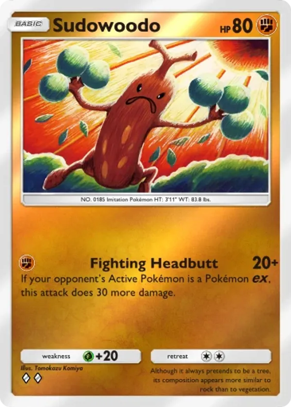 Sudowoodo card front