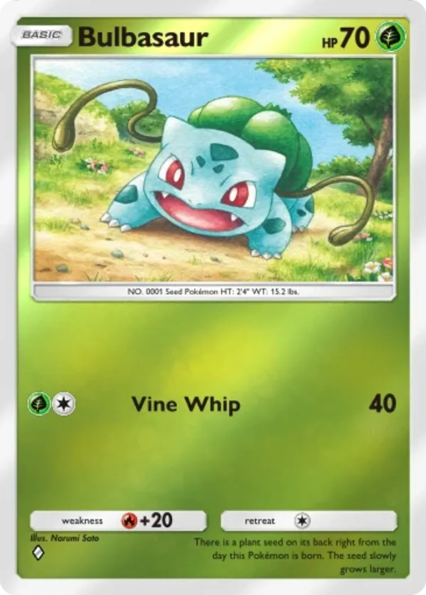 Bulbasaur card front