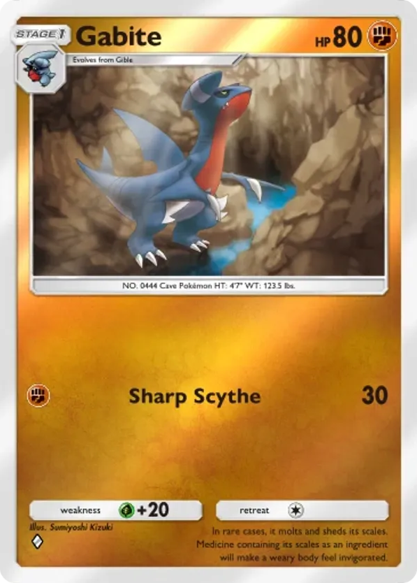 Gabite card front