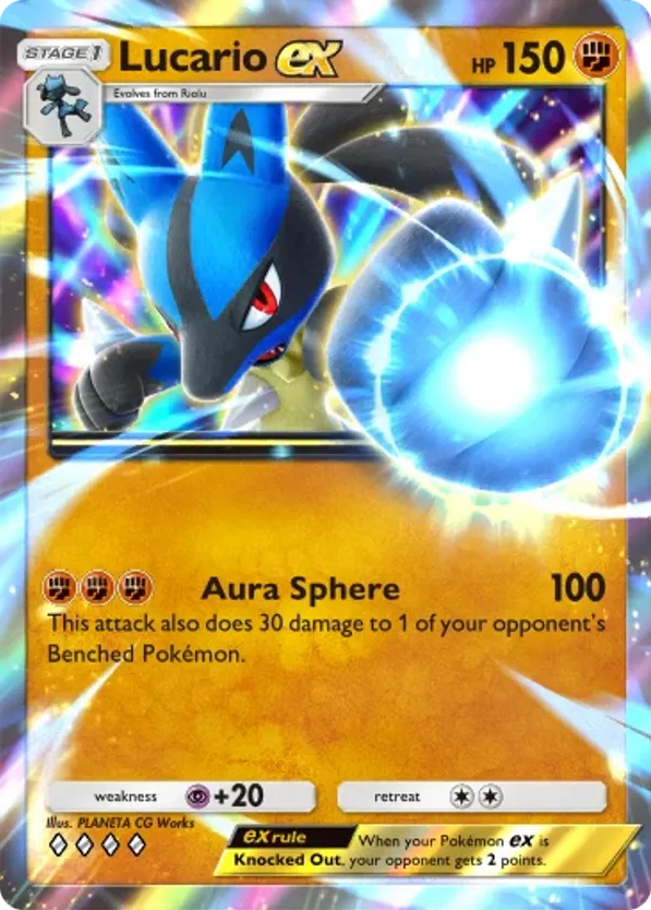 Lucario ex card front