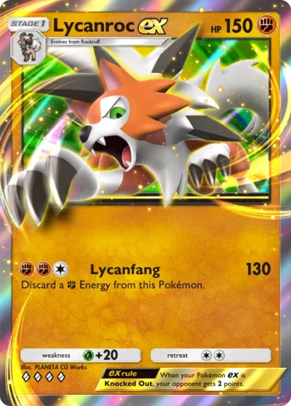 Lycanroc ex card front