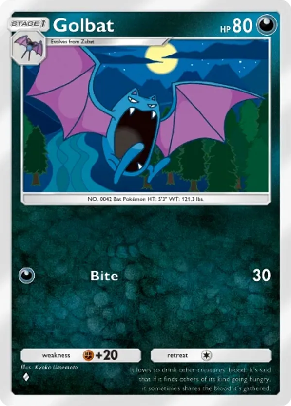 Golbat card front