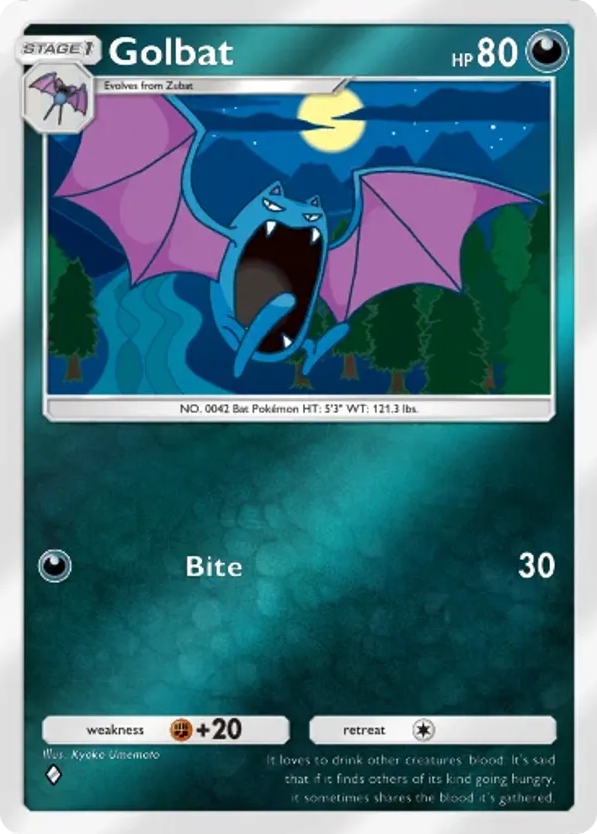 Golbat card front