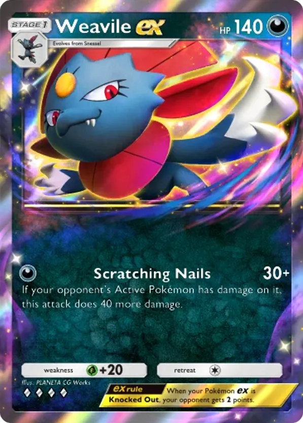 Weavile ex card front