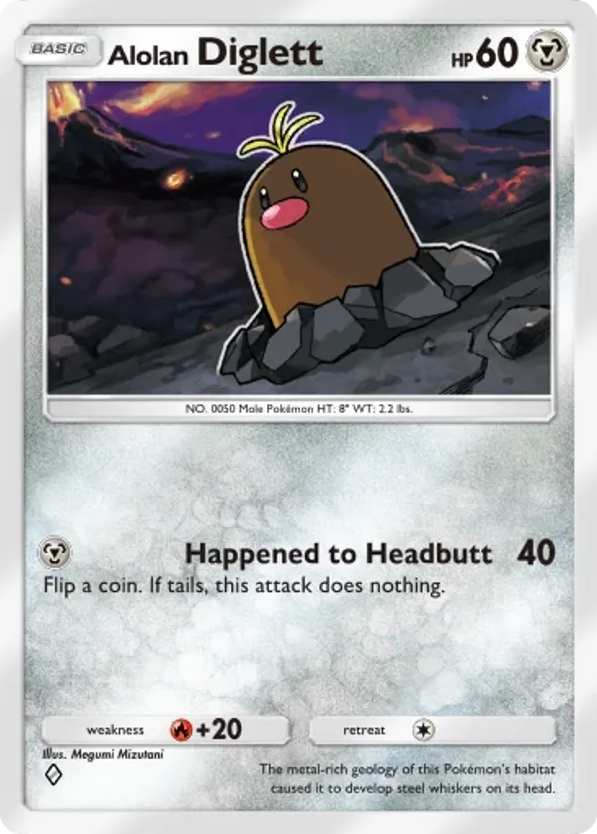 Alolan Diglett card front