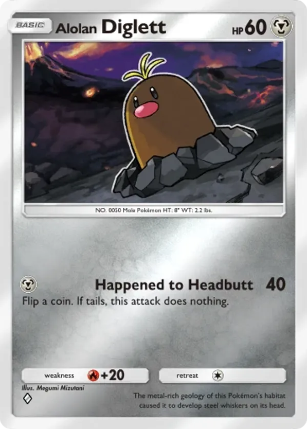 Alolan Diglett card front