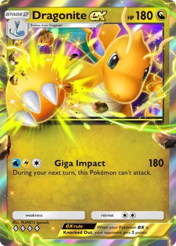 Dragonite ex card front