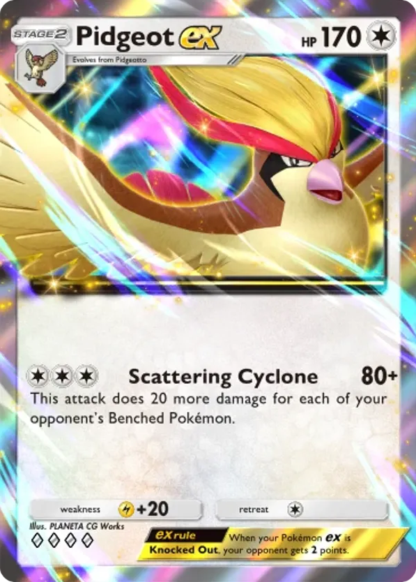 Pidgeot ex card front