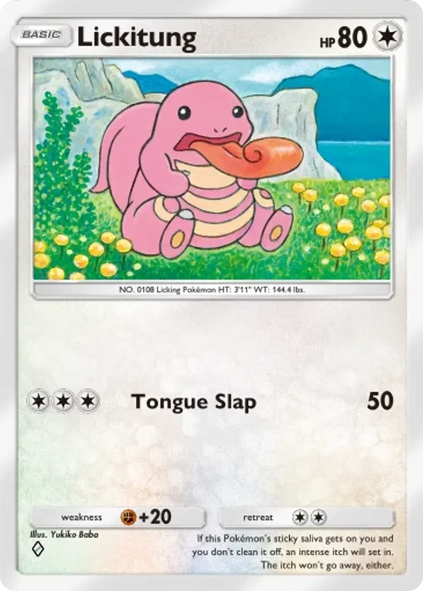 Lickitung card front