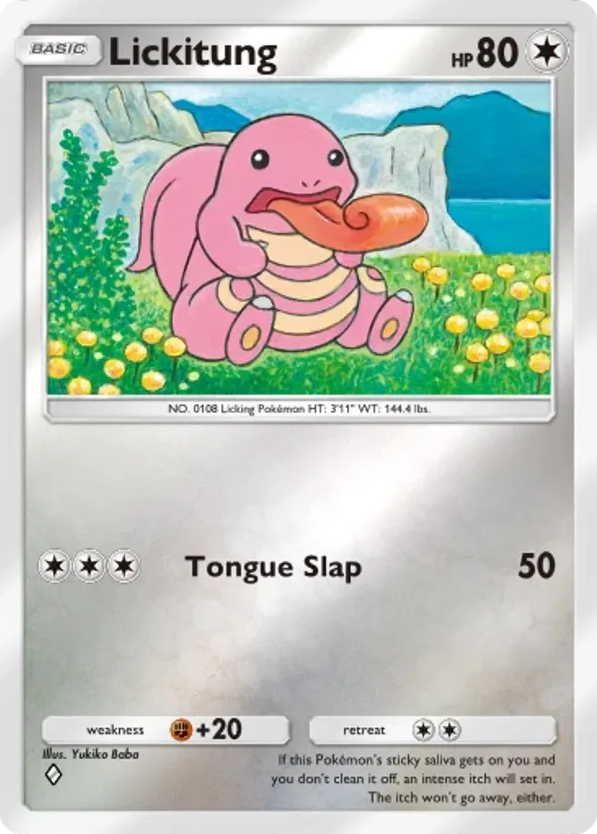 Lickitung card front