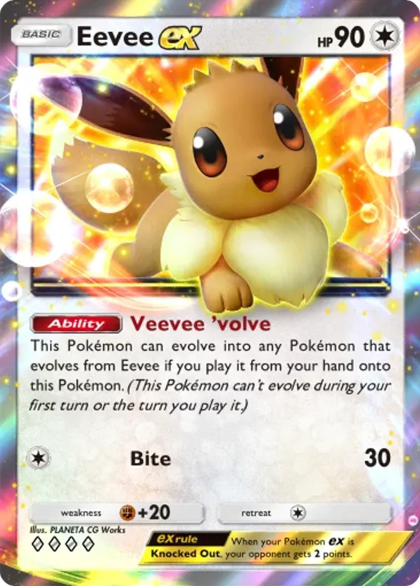 Eevee ex card front