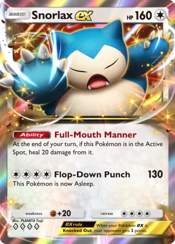 Snorlax ex card front