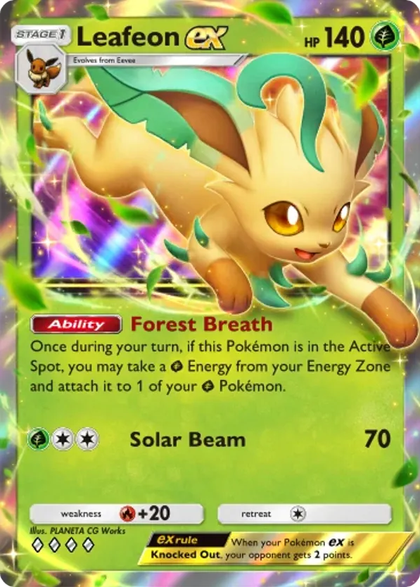 Leafeon ex card front