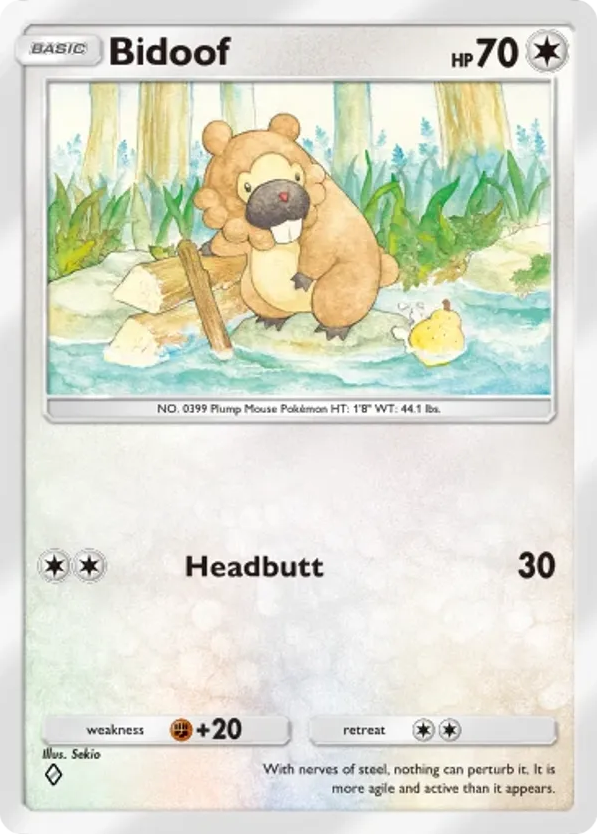 Bidoof card front