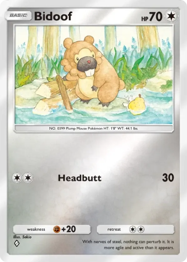 Bidoof card front