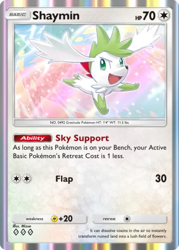 Shaymin card front