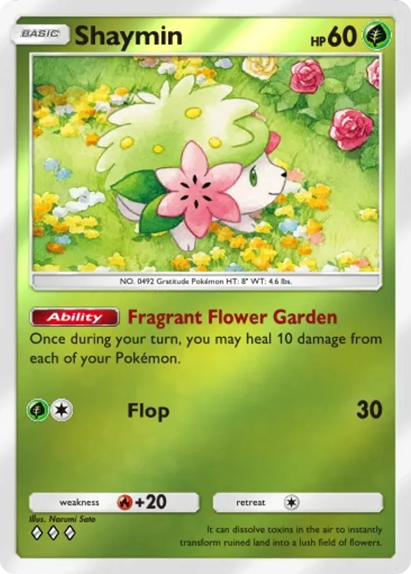 Shaymin card front