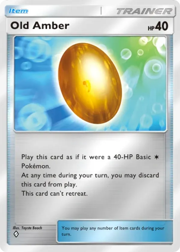 Old Amber card front