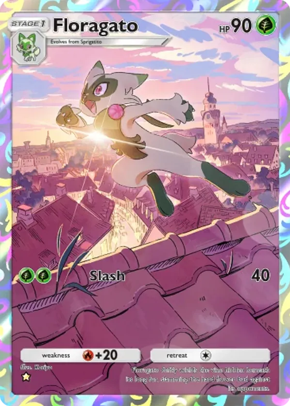 Floragato card front