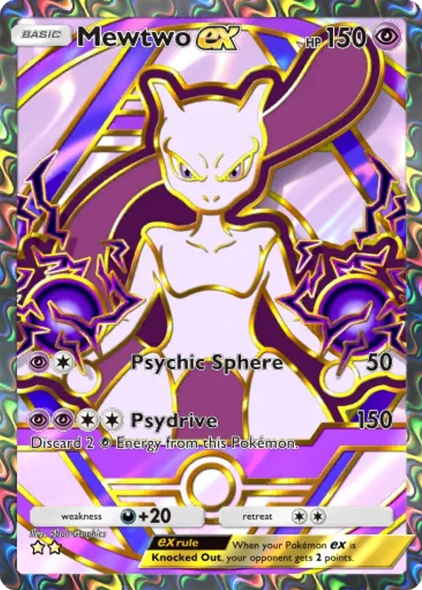 Mewtwo ex card front