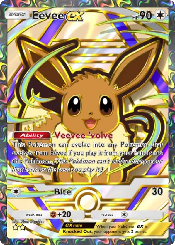 Eevee ex card front