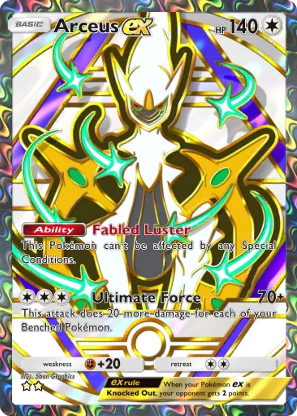 Arceus ex card front