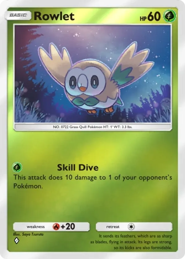 Rowlet card front