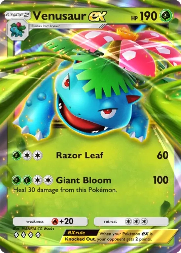 Venusaur ex card front