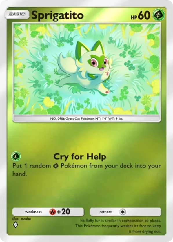 Sprigatito card front