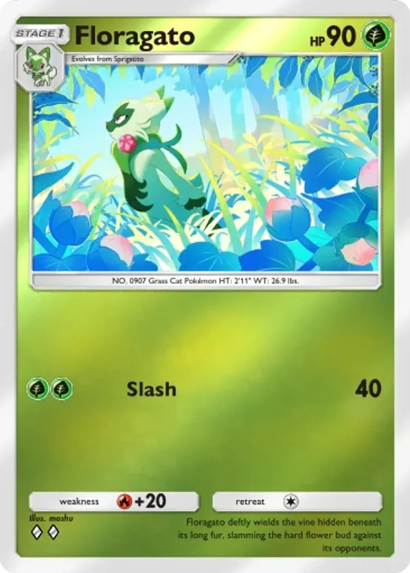 Floragato card front