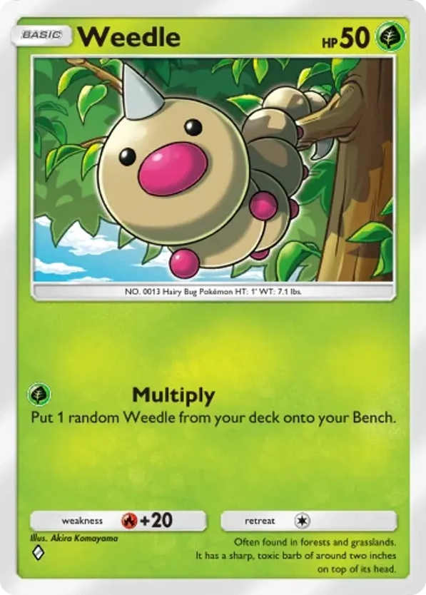 Weedle card front
