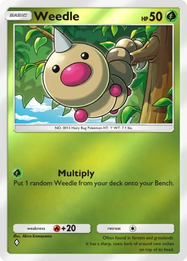 Weedle card front