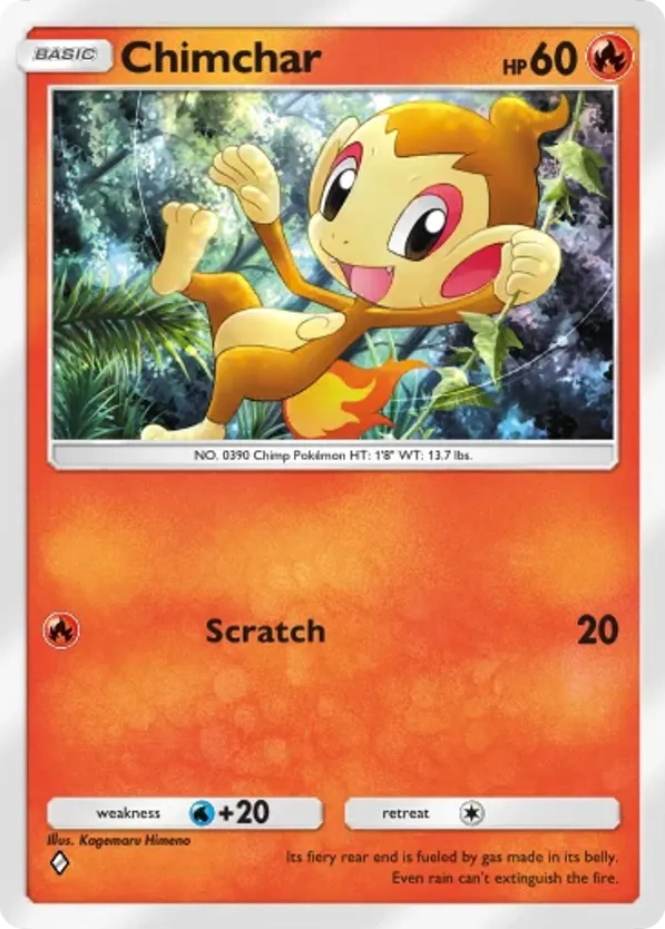 Chimchar card front